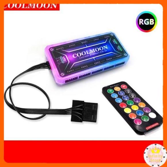 QUẠT LED CASE COOLMOON V11 LED RGB 12CM INFINY DECOR