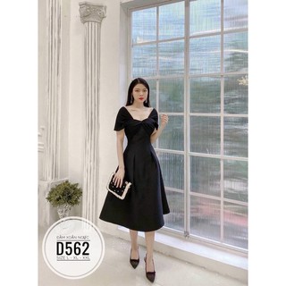Bigsize Đầm xoắn ngực D562