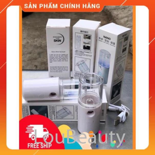 FS Máy Phun Sương Cầm Tay Xịt Khoáng MINI NANO Chính Hãng - Bản Full Phụ Kiện Cáp Sạc