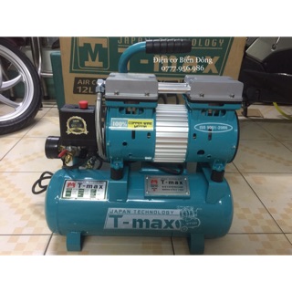 Máy nén khí ✴️ FREESHIP ✳️ Máy Nén khí Giảm Âm Không Dầu TMAX 12L 3 phần 4 HP là loại máy nén khí độ ồn thấp không dầu