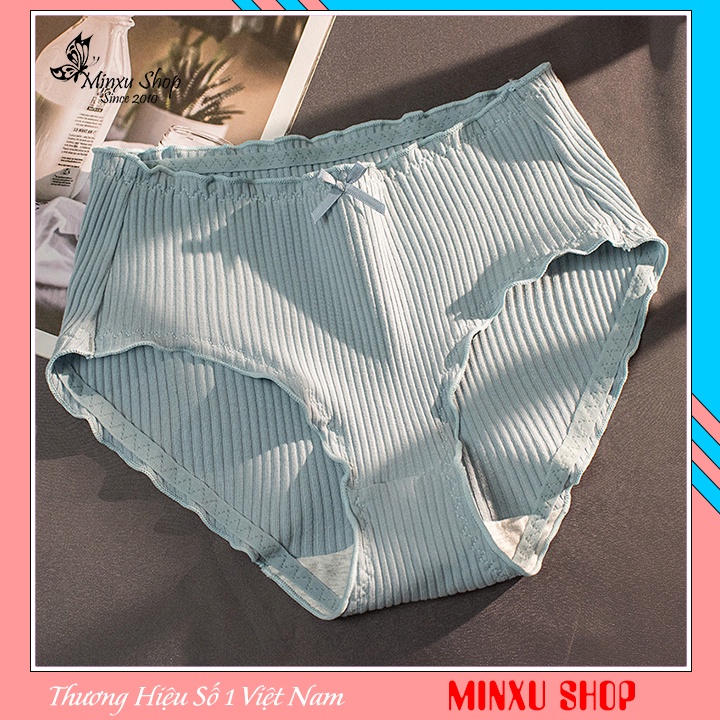 Quần lót cotton vải nhún co dãn 4 chiều, màu sắc nhã nhặn, nhẹ mềm mát giá rẻ dễ thương Minxu Shop 722