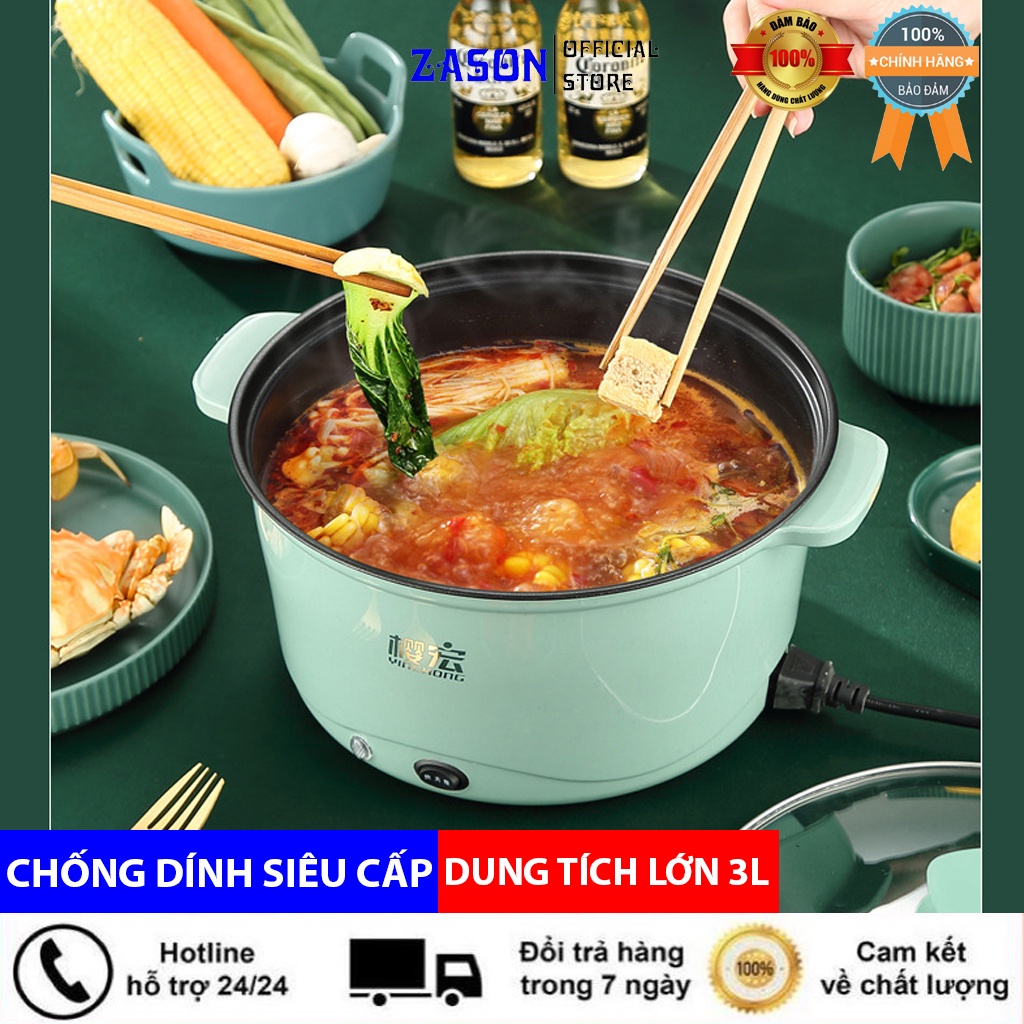 Nồi Lẩu Mini Đa Năng NL03 Dung Tích Lớn 3.2L Lớp Chống Dính Teflon Cao Cấp Thích Hợp Cho Hộ Gia Đình