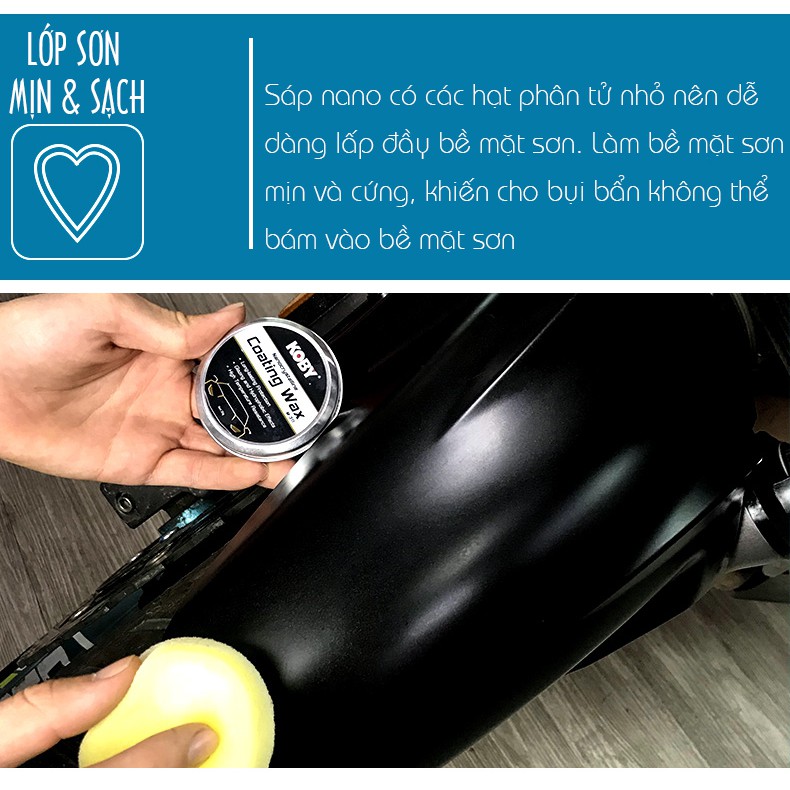 Sáp phủ tinh thể NANO Koby đánh bóng và bảo vệ sơn xe toàn diện