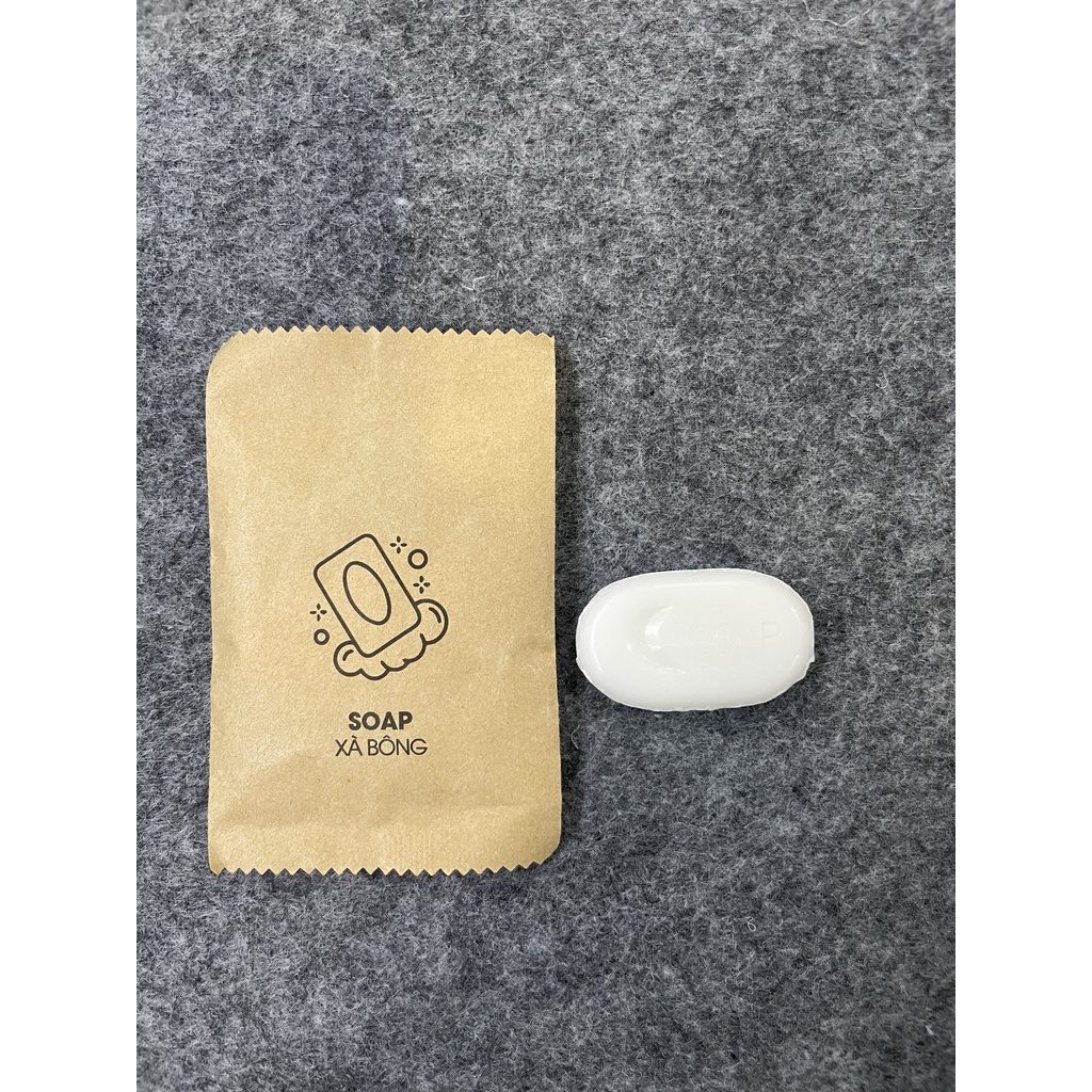 Combo 100 cục xà bông bao bì giấy Kraft, in tên sản phẩm