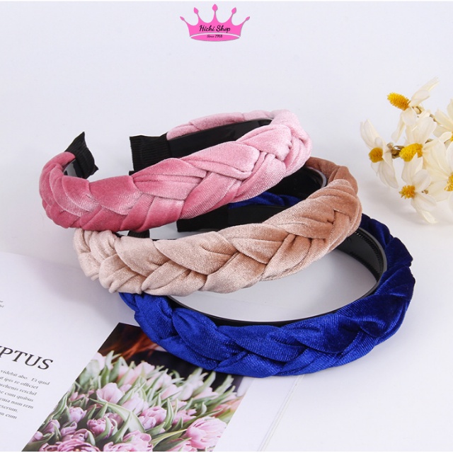 [HÀNG MỚI VỀ]Bờm Turban Xước Tóc Đính Hạt Bờm Tóc Xước Tóc Phong Cách Hàn Quốc.