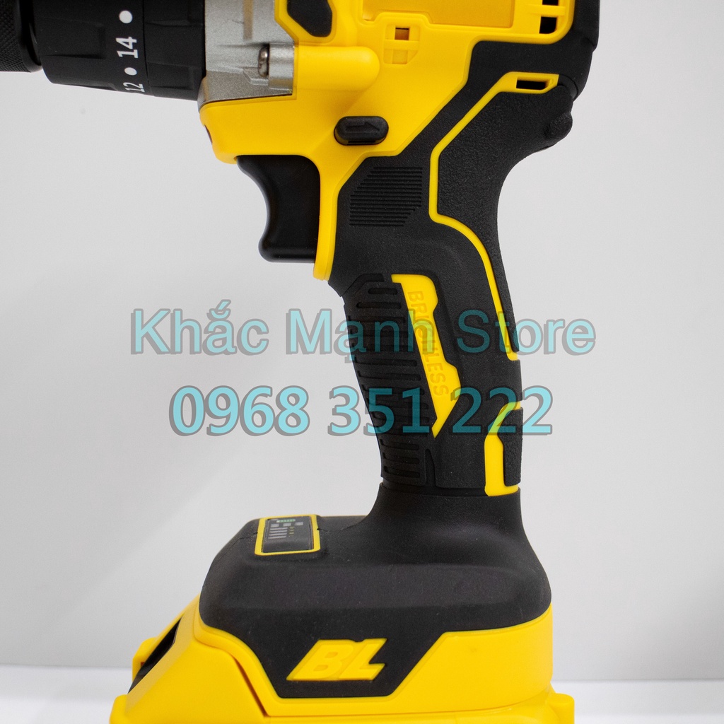 Máy khoan pin DeWalt 199v kẻ đỏ - Loại tua cao - đầu cặp 13mm pin khủng 199V 10 cell