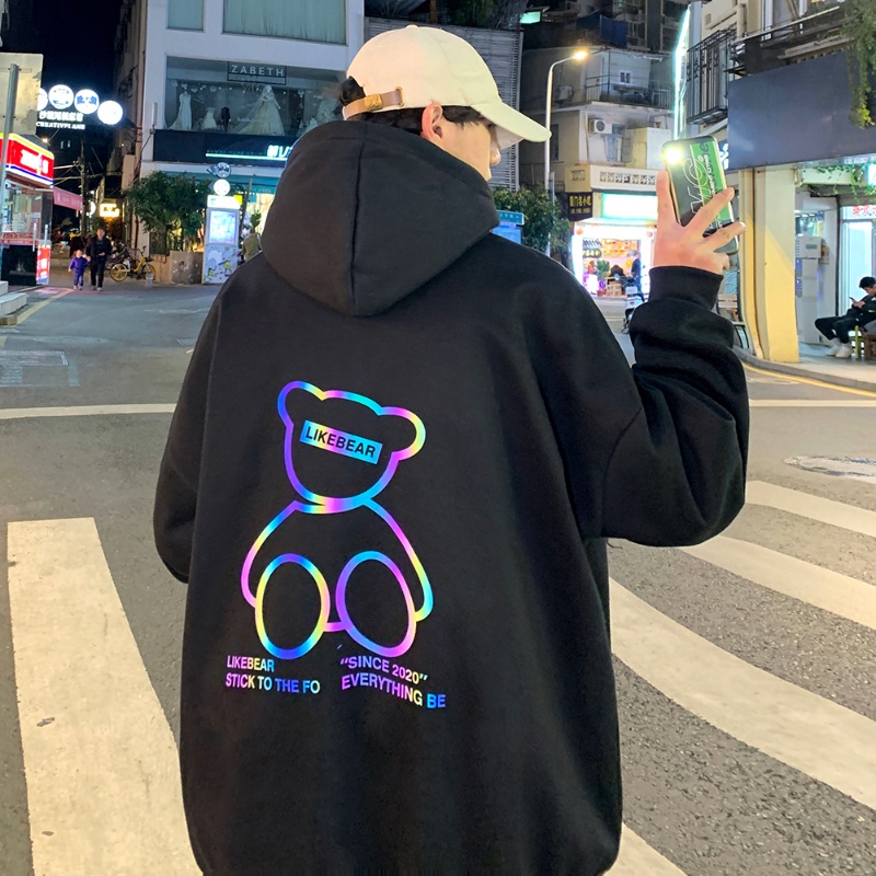 Áo khoác IFNICEFUTURE hoodie dài tay in hoạ tiết hoạt hình thời trang cho nam