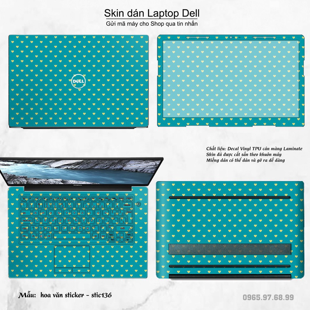 Skin dán Laptop Dell in hình Hoa văn sticker nhiều mẫu 22 (inbox mã máy cho Shop)