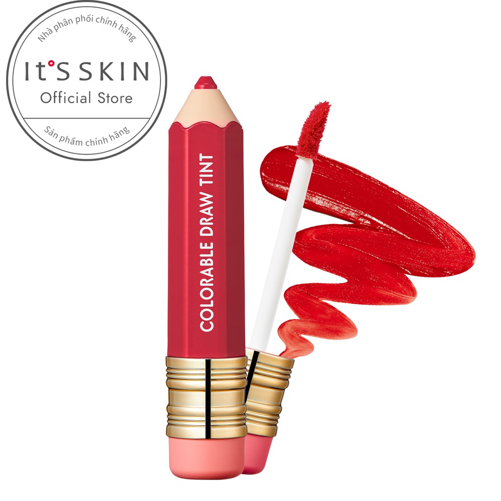 It's Skin_Cửa Hàng Chính Hãng Son Kem Colorable Draw Tint 01 Chili Pepper (3.3gr)