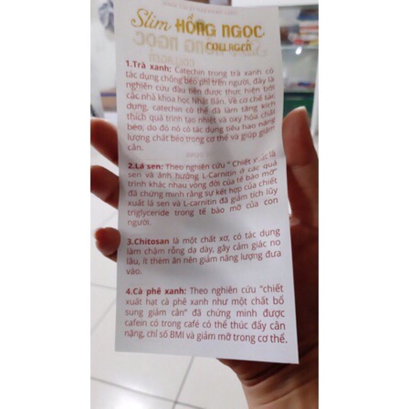 Giảm cân Hồng Ngọc slim collagen