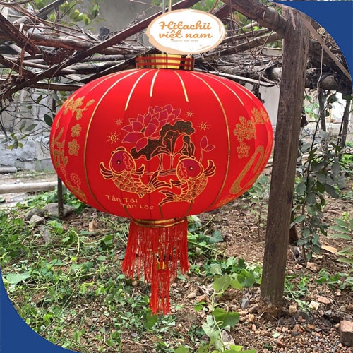 Đèn lồng trang trí tết màu đỏ may mắn, Lồng đèn đỏ phong cách Trung Hoa trang trí năm mới