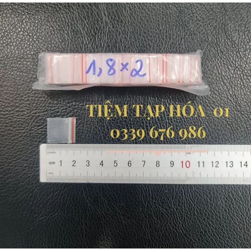 100 túi zip nhỏ loại dày 1,8cm x 2cm giá 29k, bì zip trong size bé, túi zip mini , túi zipper khóa zip tốt