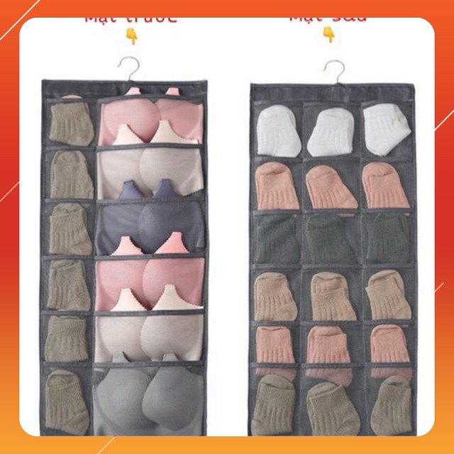 Túi treo đồ lót ,tất 2 mặt 30 ngăn tiện dụng