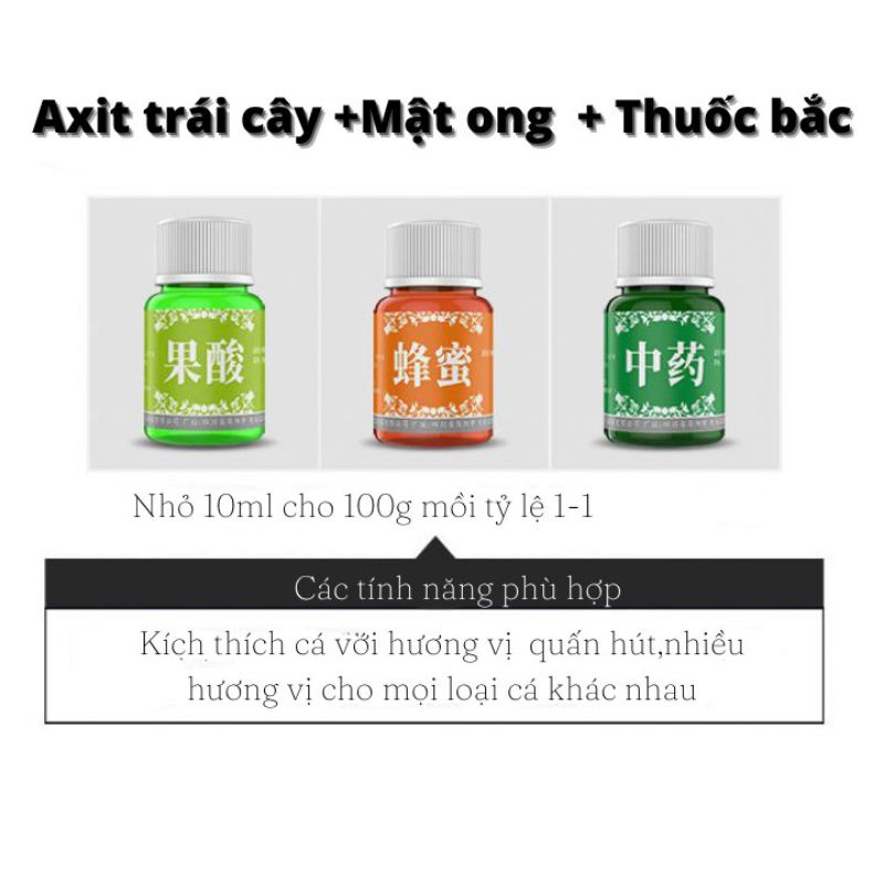 mồi câu cá hương liệu 10 vị khác nhau đánh cực nhạy, pha chế tiện lợi và đơn giản, tiết kiệm chi phí