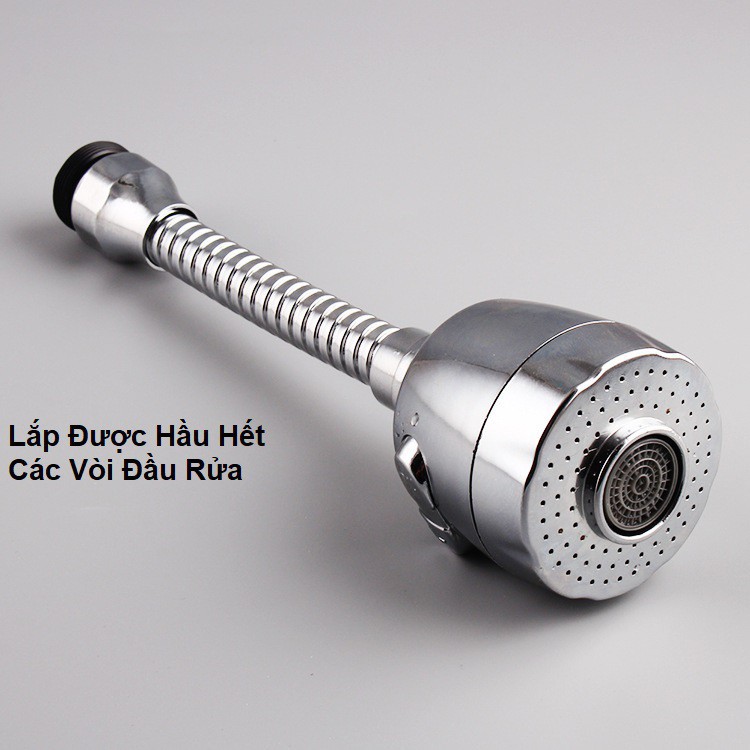 Đâu nối vòi tăng áp inox xoay 360 độ nhiều chế độ tiết kiệm nước