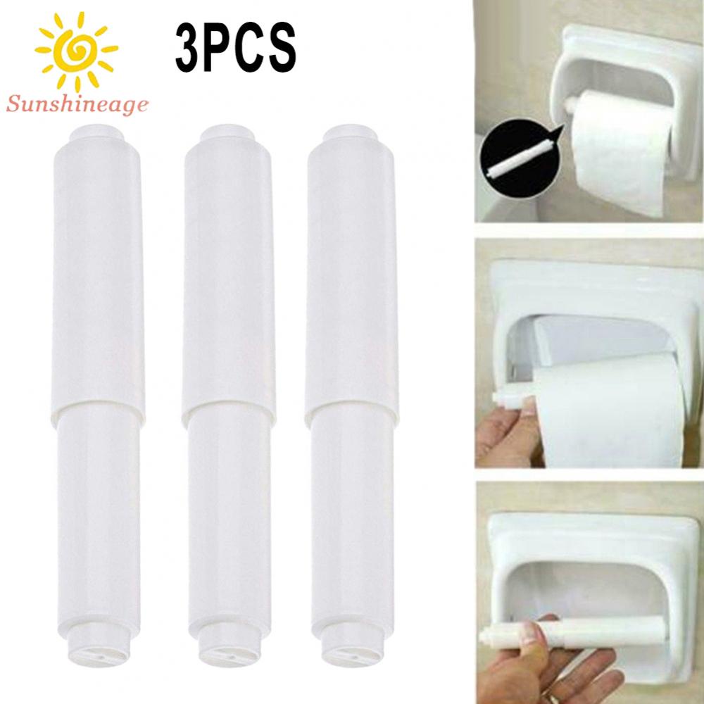 SUNAGE- ~3Pcs White Replacement Toilet Paper Roll Holder Roller Spindle Insert-Spring【SUNAGE- HOT Fashion】