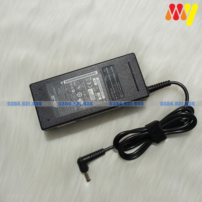 Sạc Laptop Asus 19V - 4.74A  90W đầu cắm 5mm x 2.5mm New 100%, kèm dây nguồn. Bảo hành 12 tháng đổi  mới