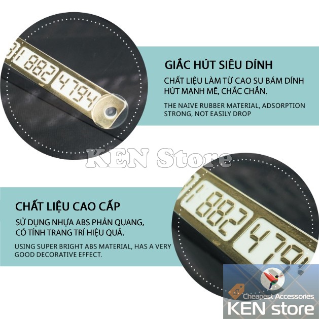 Thẻ ghi số điện thoại dán kính xe ô tô khi đỗ xe