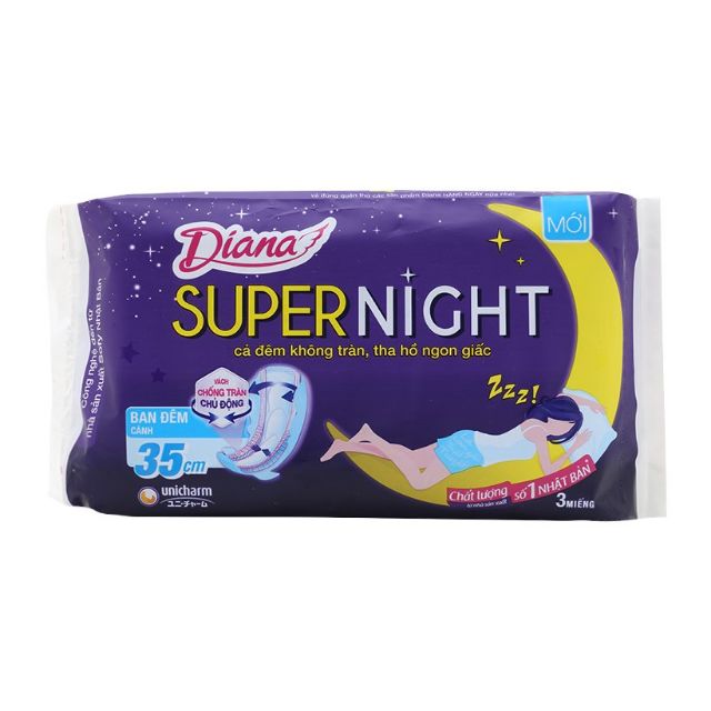 Băng Vệ Sinh Diana Đêm Siêu Thấm 35 - 29 cm