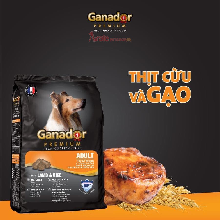 Thức ăn hạt Ganador giành cho chó trưởng thành vị thịt cừu 400G, 1.5kg