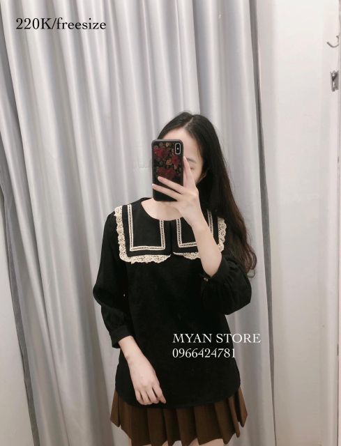 Áo babydoll kiểu vạt vuông viền ren tay lỡ (video+ảnh thật) | BigBuy360 - bigbuy360.vn