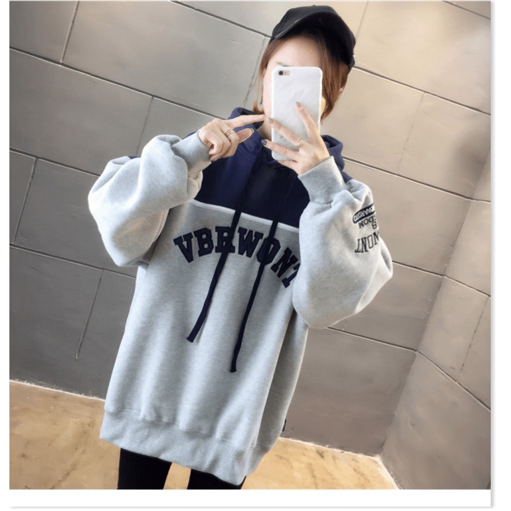 ÁO HOODIE PHỐI HAI MÀU CỰC XINH LUNG LINH