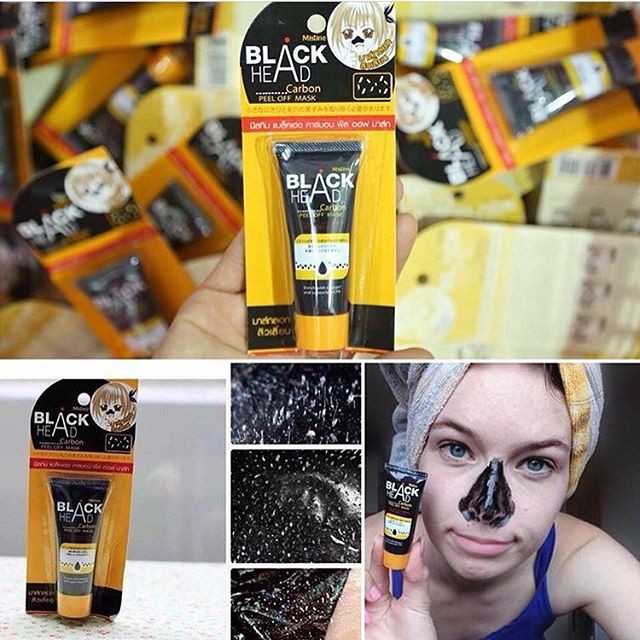 Gel Lột Mụn Đầu Đen Mistine Blackhead Black Head Carbon Peel Off Mask