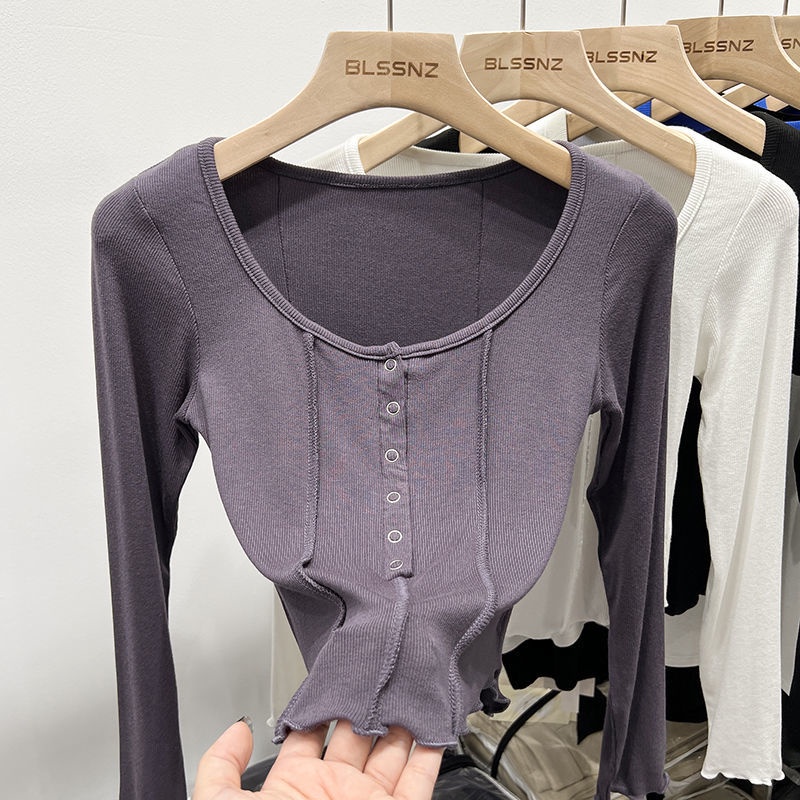 Áo Thun Lửng Tay Dài Thời Trang Dành Cho Nữ