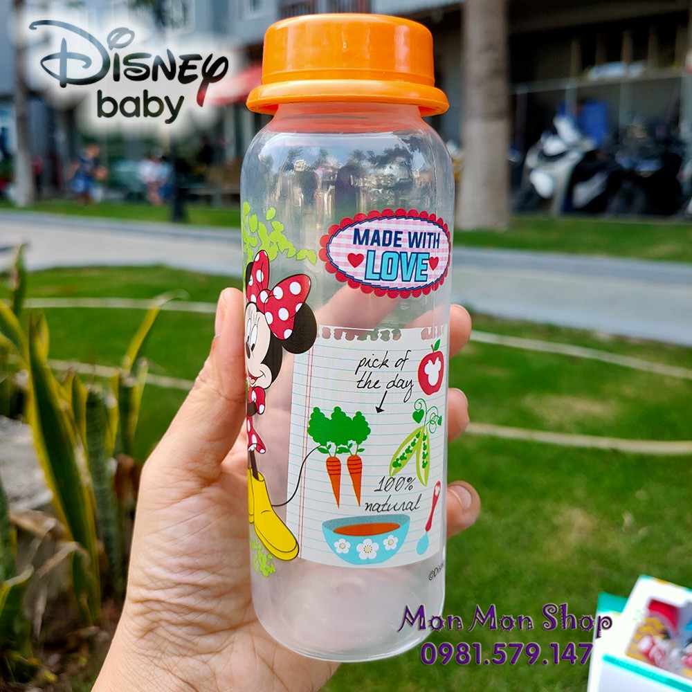 Bình trữ sữa, bình đựng sữa mẹ 125ml/ 250ml Disney made in Thailand (nhựa an toàn, không BPA)