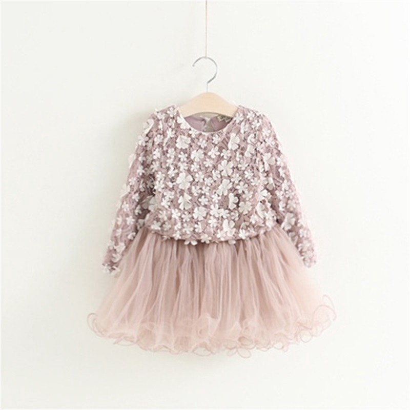 Flower Princess Girl Tutu Birthday Dress Kids Party Clothes