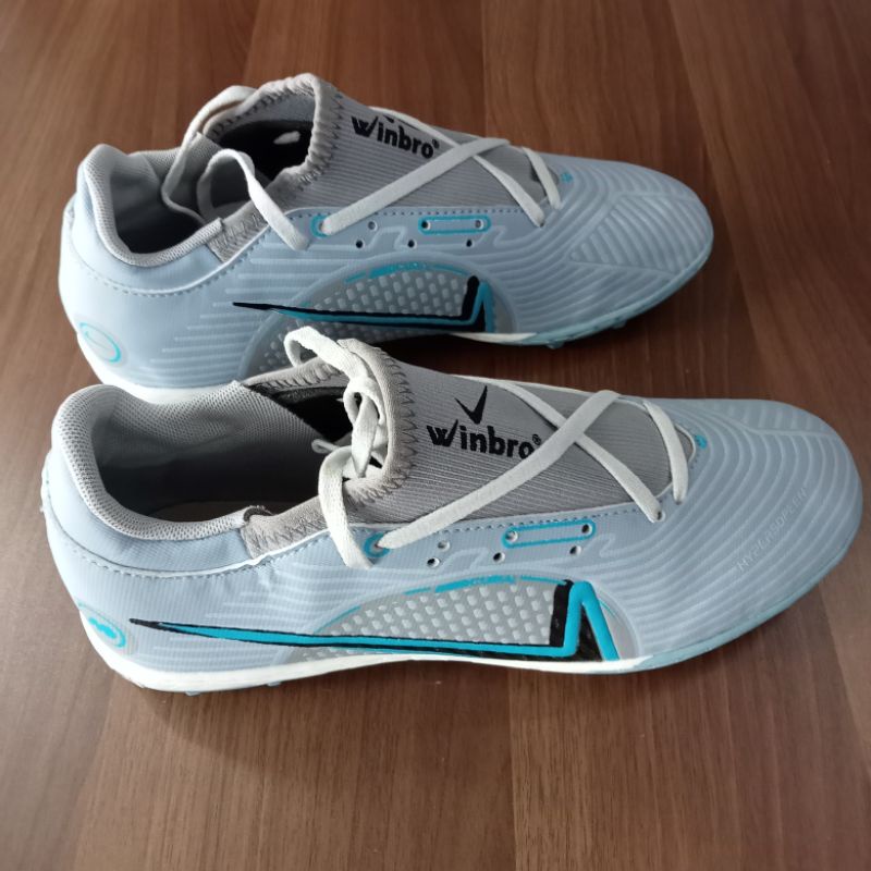 Giày đá bóng cổ thun Winbro N-Mercurial đã khâu đế Xám