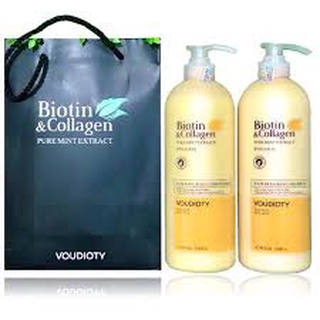 Cặp Dầu Gội Xả Biotin Collagen Vàng 1000ml - Phục Hồi Kích Thích Mọc Tóc
