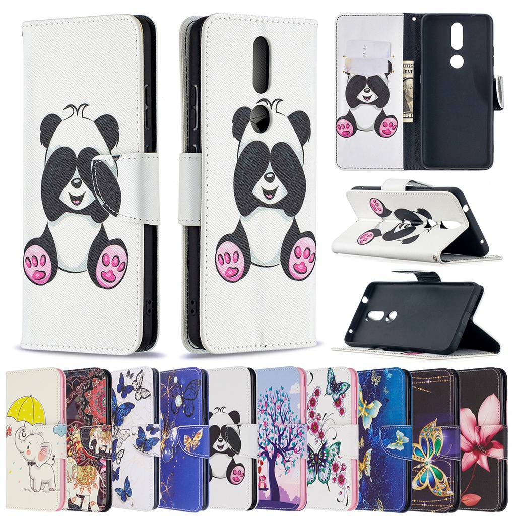 Case for NOKIA 2.4 HB Ốp Ốp Bao Da Pu Màu Trơn Đơn Giản Cho