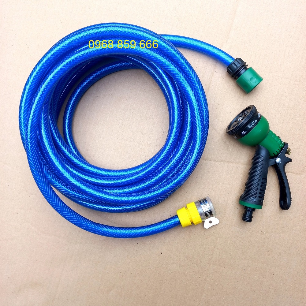 Vòi tưới cây, rửa xe tăng áp lực 3m - 30m tùy chỉnh nhiều chế độ phun, lắp cho vòi nước nhà tiện dụng