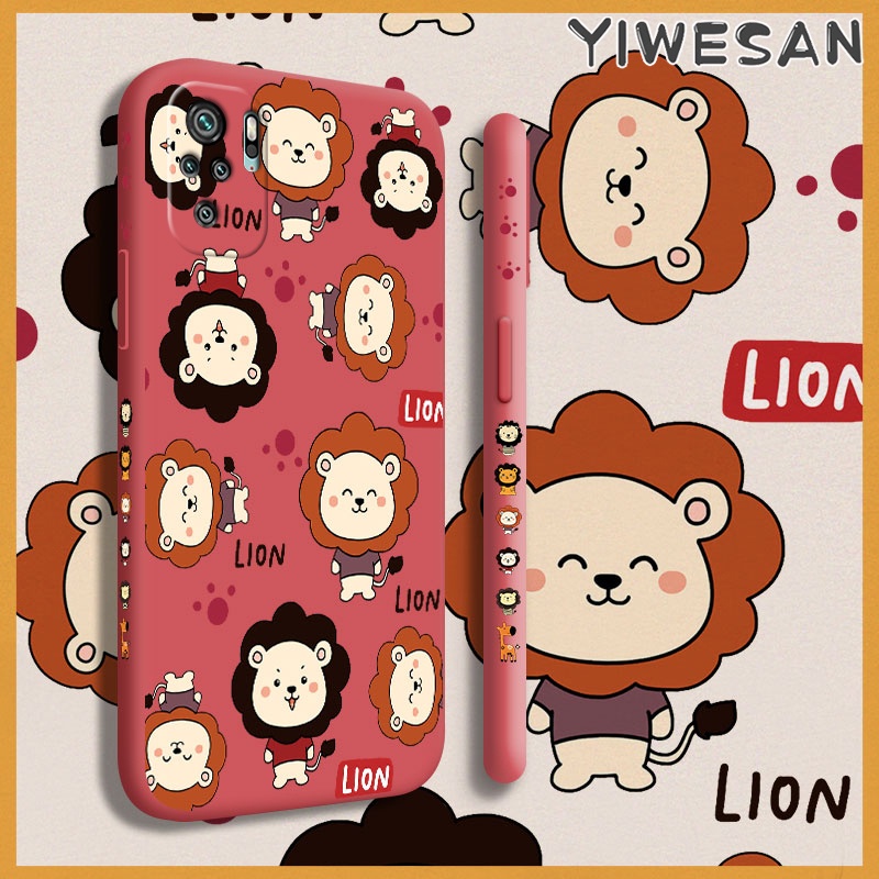 Ốp Lưng Cho Xiaomi Mi Redmi Note 10 4G Note 10s Ốp Điện Thoại Chính Hãng Thời Trang Sư Tử Dễ Thương Hoạt Hình Ốp Cạnh Chống Sốc Hình Vuông Ốp Lưng Mềm Ốp Bảo Vệ Toàn Bộ Camera Họa Tiết Silicon Ốp Bảo Vệ Điện Thoại Di Động Nữ