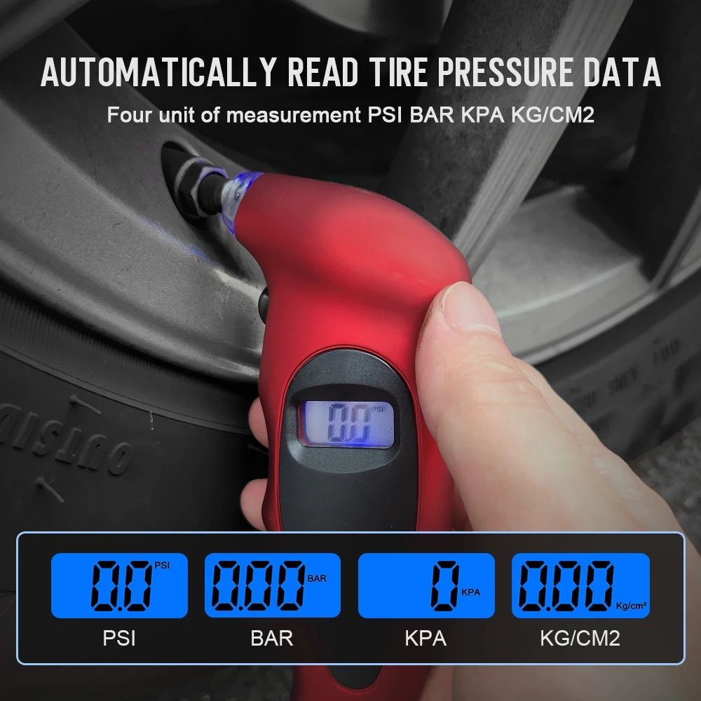 Đồng hồ đo áp suất bánh xe hơi kỹ thuật số độ chính xác cao