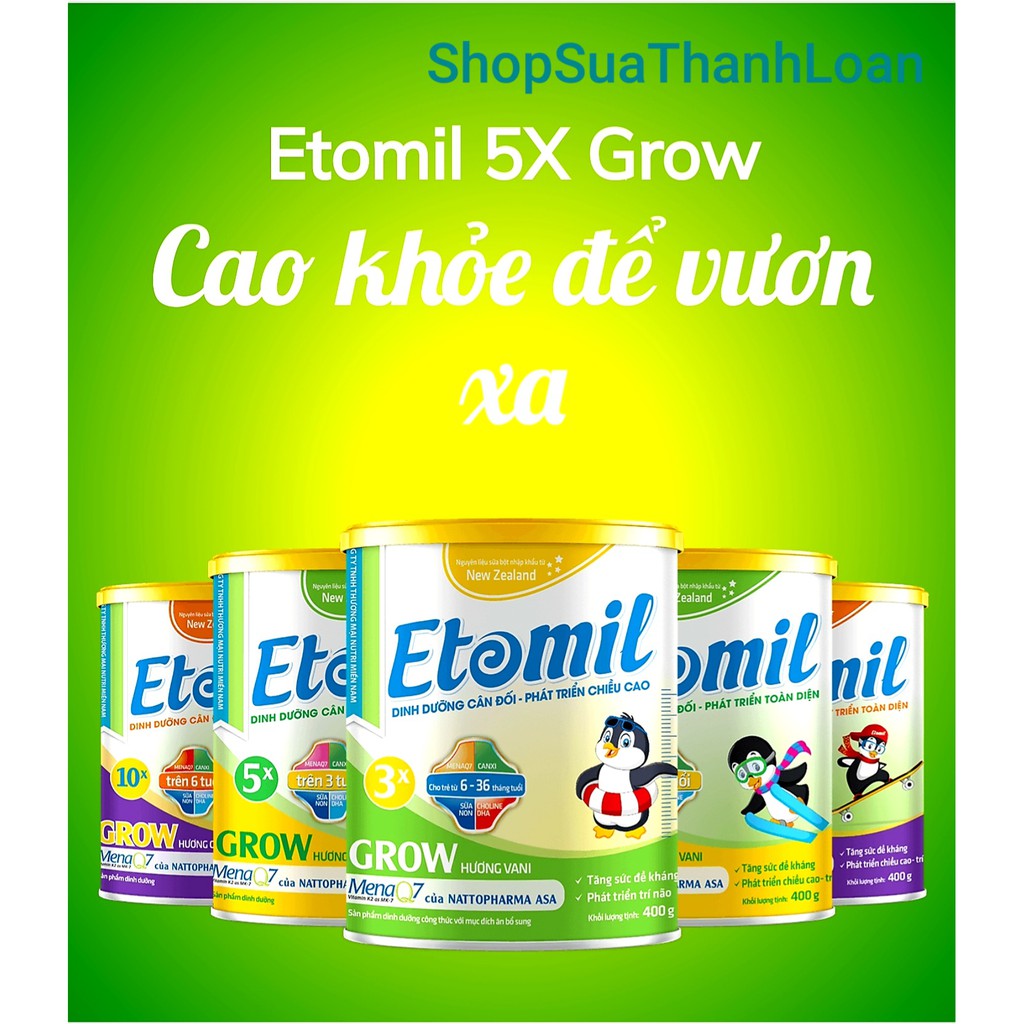 [HSD T5-2023] Sữa bột ETOMIL 3X GROW - Hộp 700gr