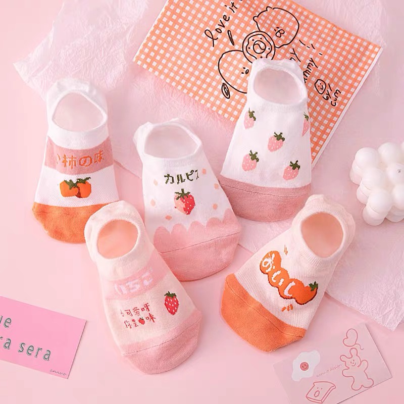 Tất Lười Trái Cây Freesize ERASHOP 076404 - Nhiều Màu Dễ Thương, Thoáng Khí, Co Giãn 4 Chiều Freesize, Rẻ Đẹp