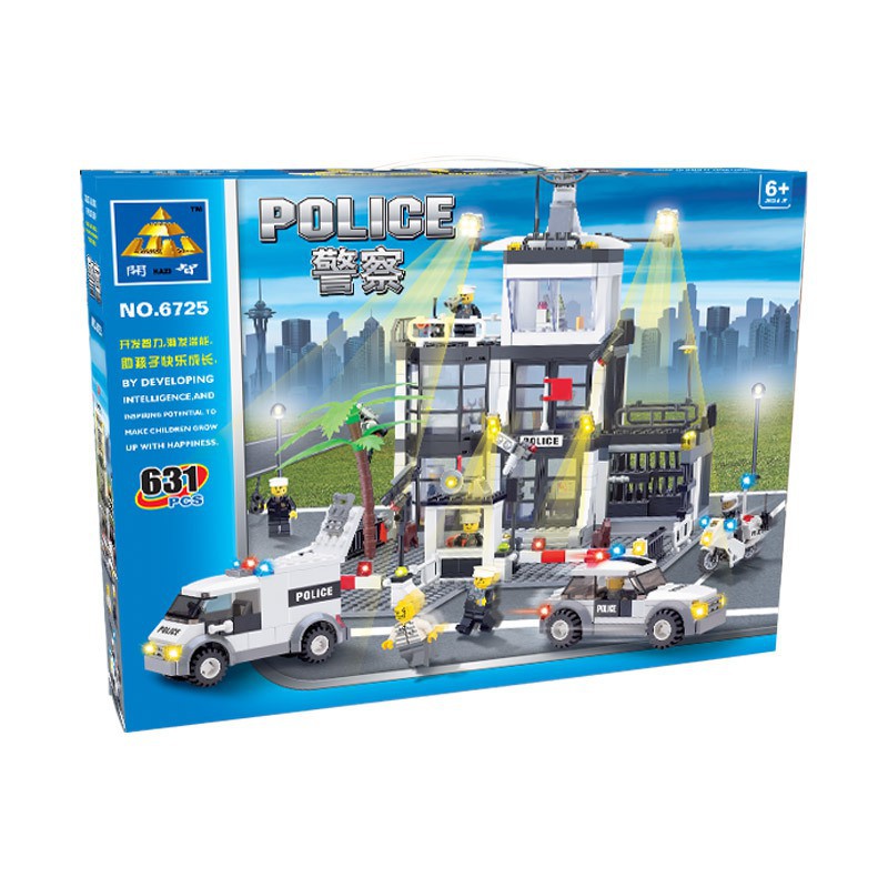 Đồ chơi lắp ráp lego trạm cảnh sát thành phố với 631 mảnh ghép