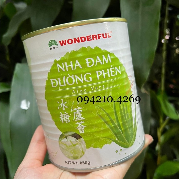 Nha Đam Đường Phèn Wonderful hộp 850g- TOPPING CHO CHÈ NGON LẠ MIỆNG- Tổng kho nguyên liệu