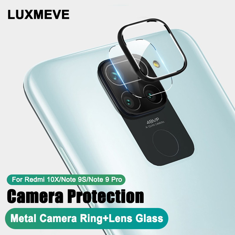 Phụ Kiện Dán Cường Lực Bảo Vệ Camera 2 Trong 1 Cho Xiaomi Redmi Note 9 Pro Max 9s