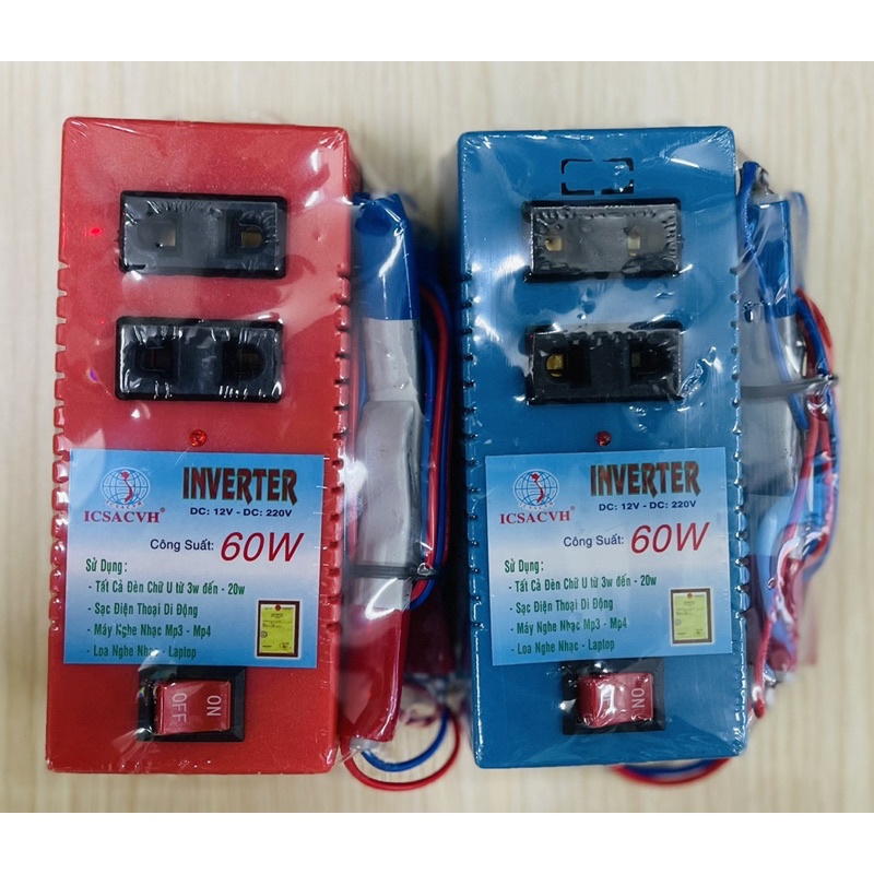 BỘ BIẾN, INVERTER ĐẢO ĐIỆN 12V RA 220V 60W