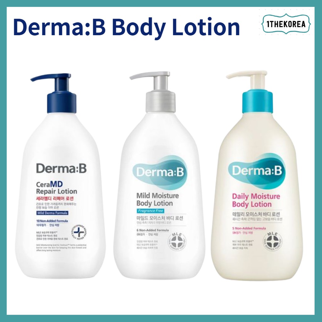 Sữa Dưỡng Thể Derma: B 3 Loại 400ml / CeraMD Phục Hồi / Ẩm Nhẹ / Hàng Ngày