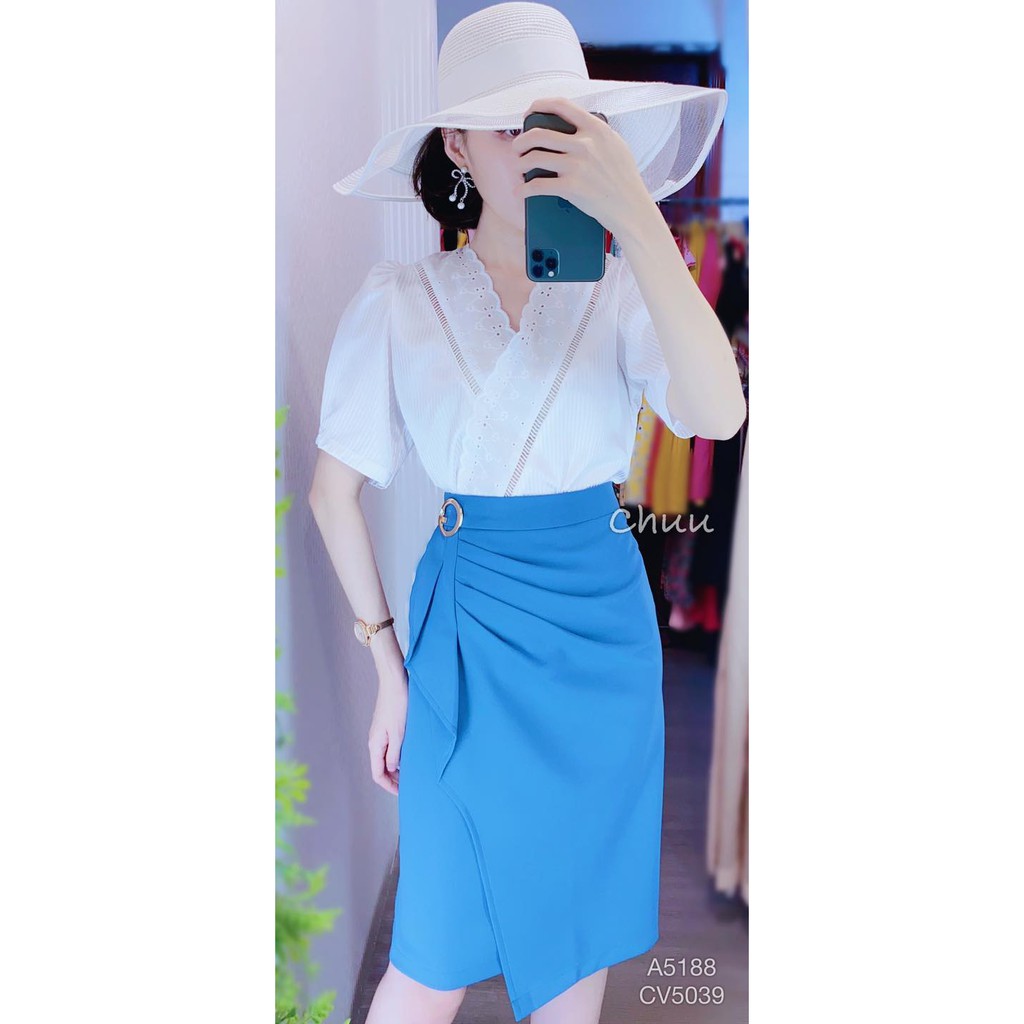 Chân váy vạt xếp khoá chữ G CHUU CV5039 | BigBuy360 - bigbuy360.vn