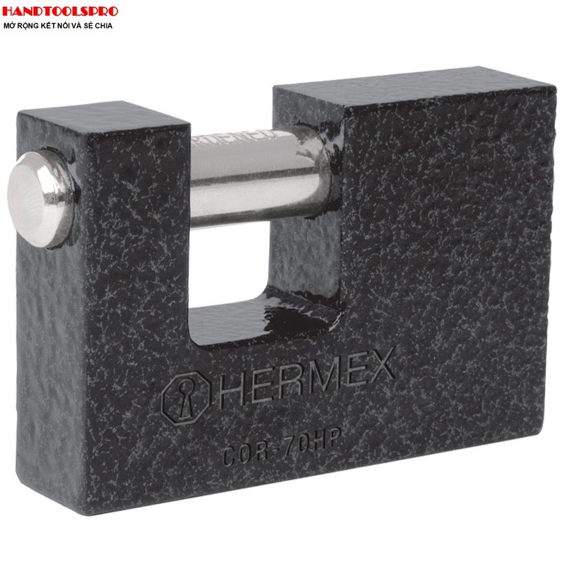 Ổ khoá cầu ngang hợp kim chống cắt 70mm Hermex 23540 (COR-70HP)