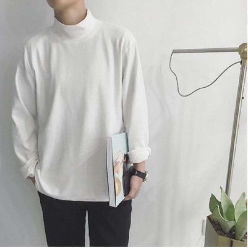 Áo nỉ thun unisex dài tay cổ lọ 3 phân AN03, Áo Sweater nam phong cách Hàn Quốc chất liệu cotton borip -  MrHero | BigBuy360 - bigbuy360.vn