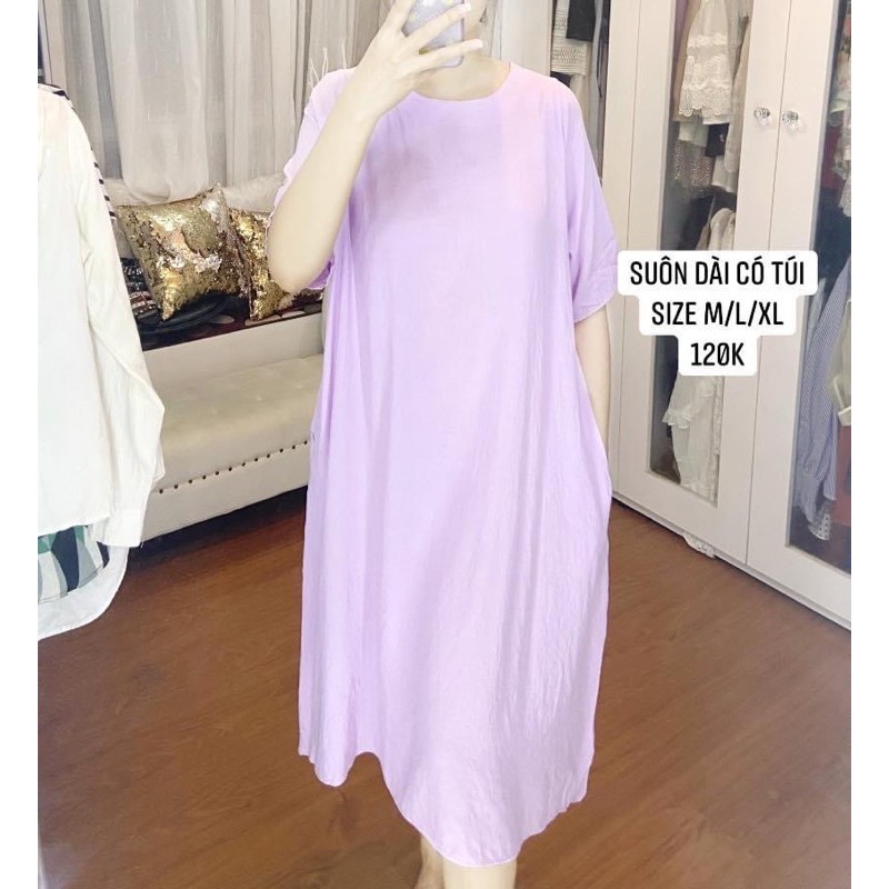 Đầm tím dáng dài