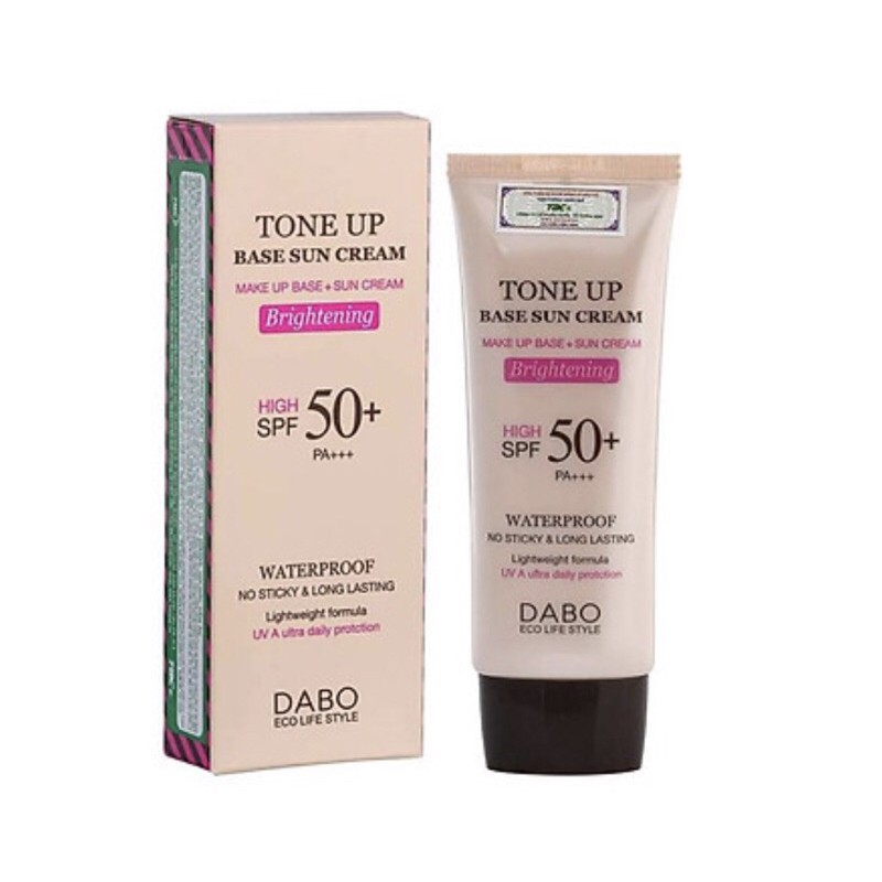 Kem chống nắng bổ sung dưỡng chất cho da nâng tone kiềm dầu Dabo Tone Up Base Sun Cream Hàn Quốc (70ml) -HÀNG CHÍNH HÃNG