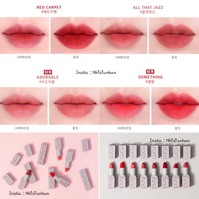 Son Lì Siêu Nhẹ Môi Romand Zero Gram Matte Lipstick