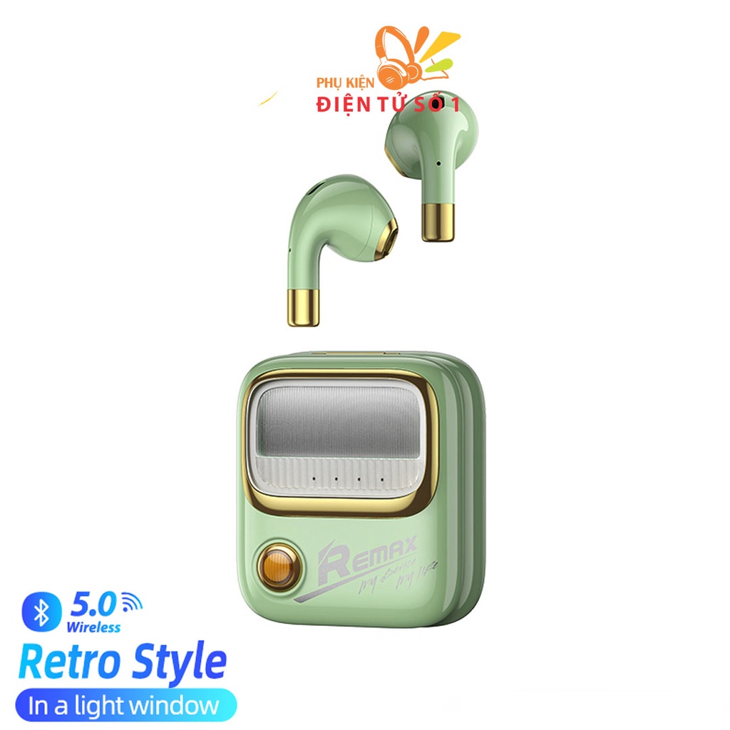 Remax TW38 tai nghe bluetooth  chống ồn ANC, âm thanh trung thực, thiết kế cổ điển
